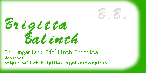 brigitta balinth business card